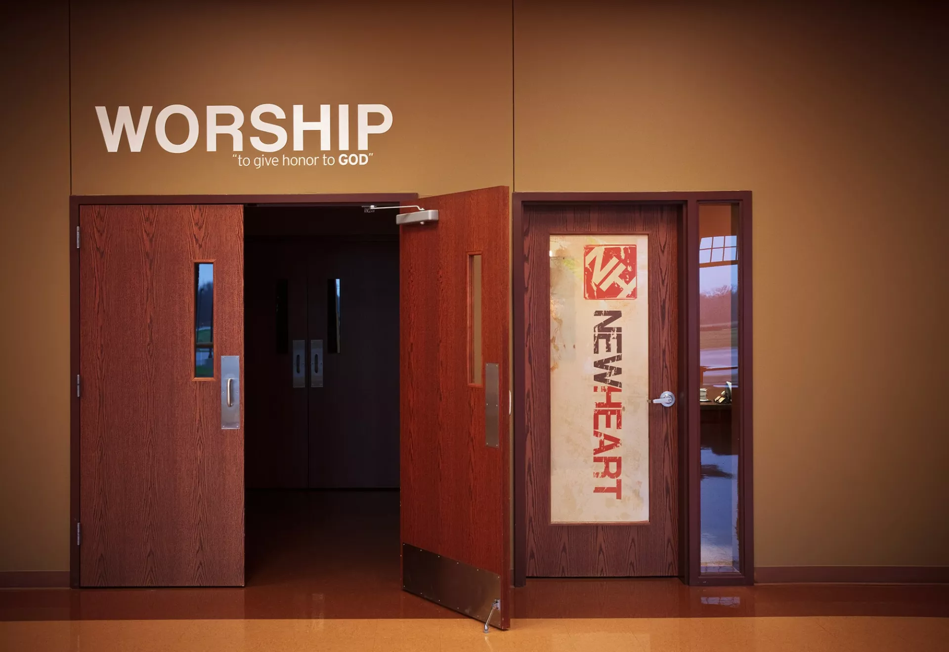 New Heart Fellowship Brand Development Signage by Matcha Design New Heart Fellowship Brand Development Signage
