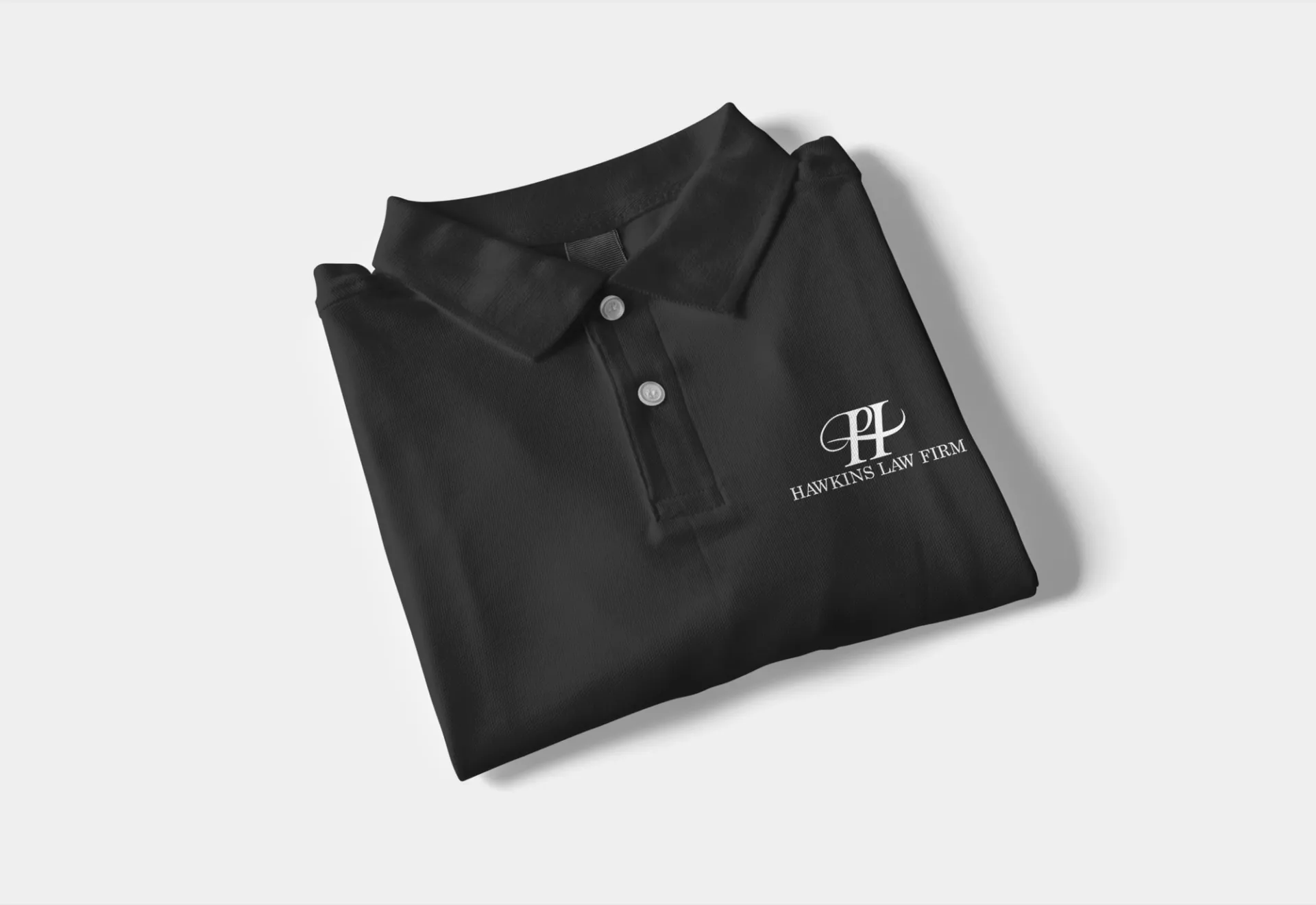 Hawkins Law Firm Brand Development Polo Shirt by Matcha Design Hawkins Law Firm Brand Development Polo Shirt