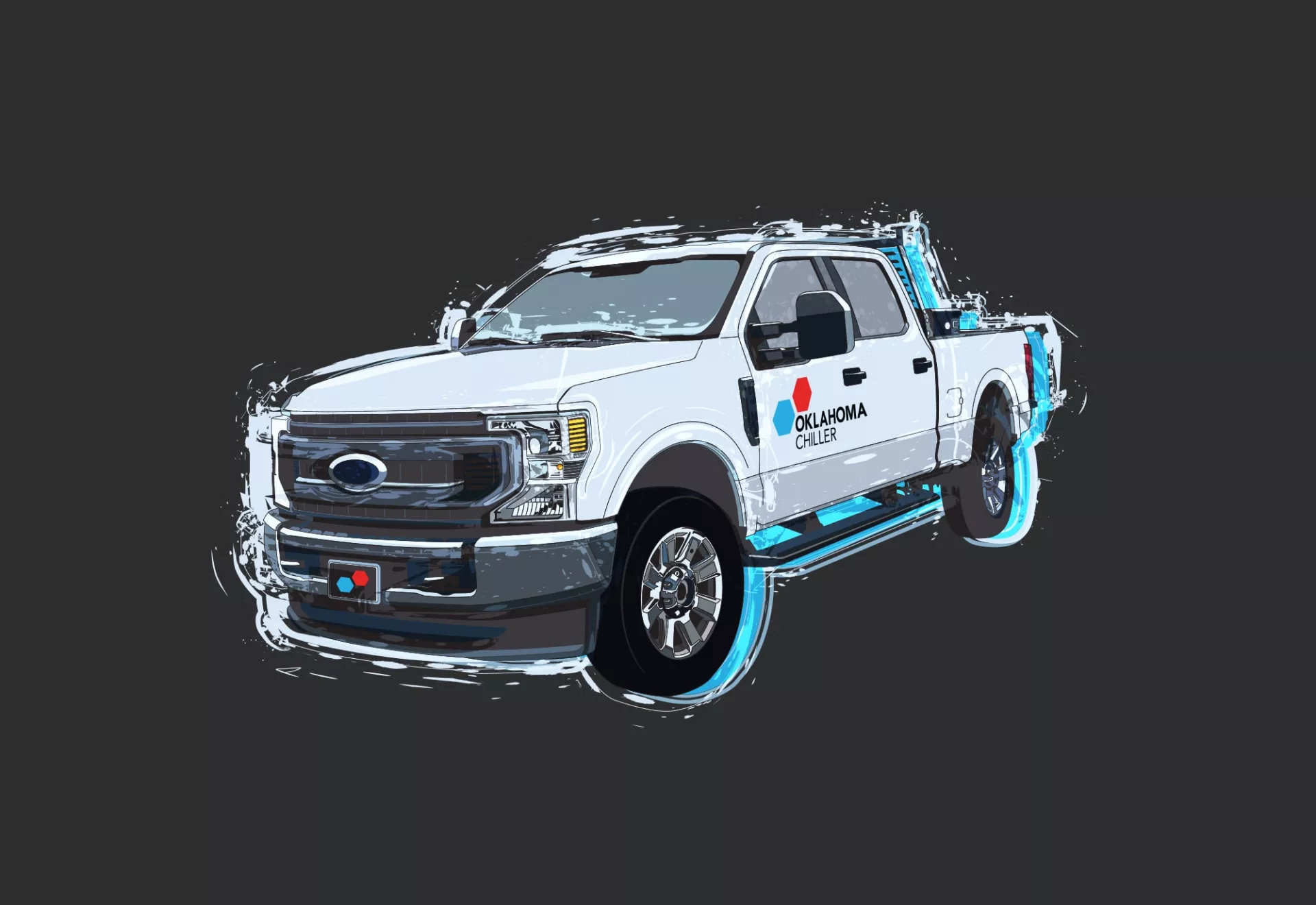 Oklahoma Chillerโs Service Truck Illustration by Matcha Design Oklahoma Chillerโs Service Truck Illustration