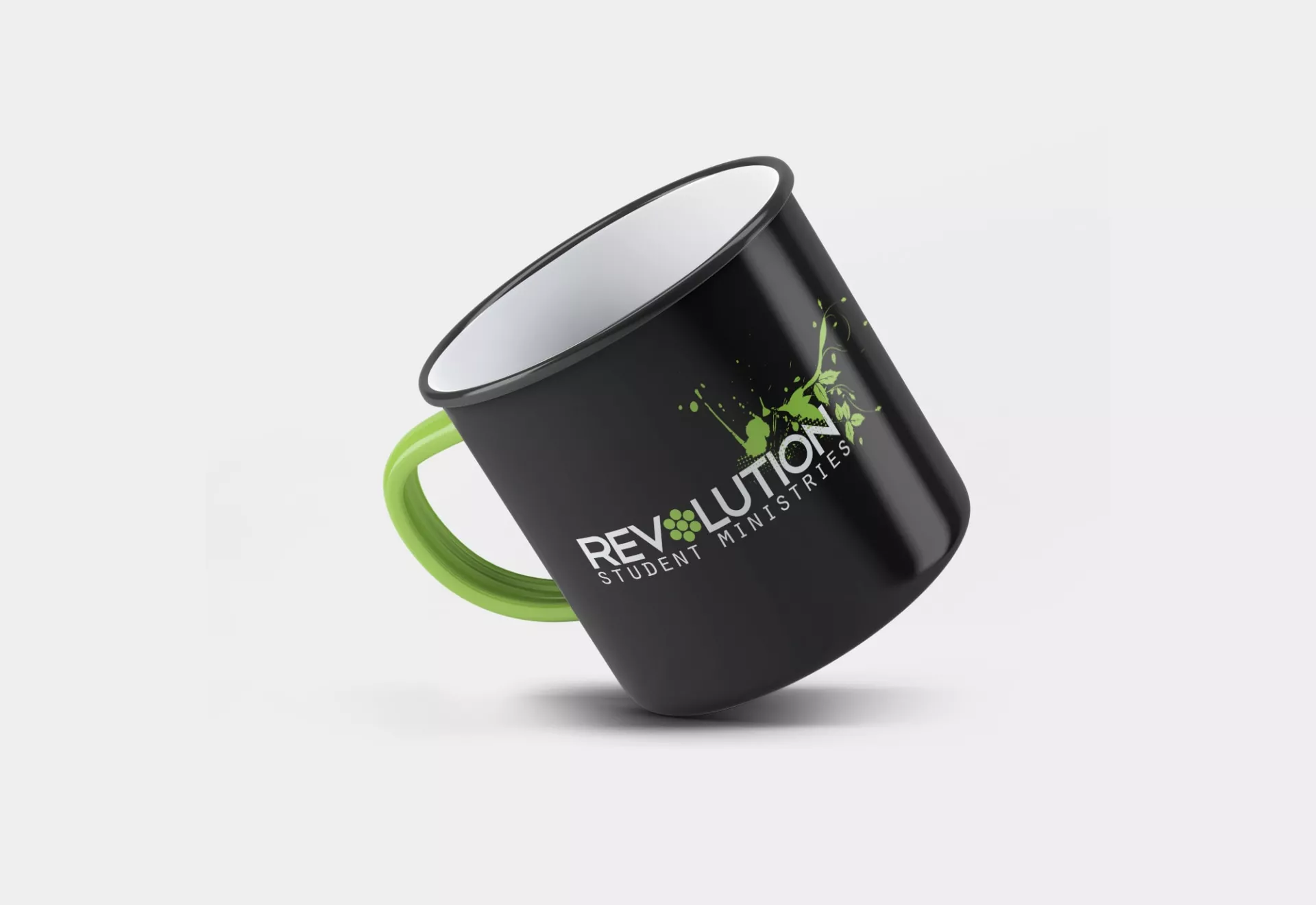 Revolution Student Ministries Logo Design on Mug by Matcha Design Revolution Student Ministries Logo Design on Mug
