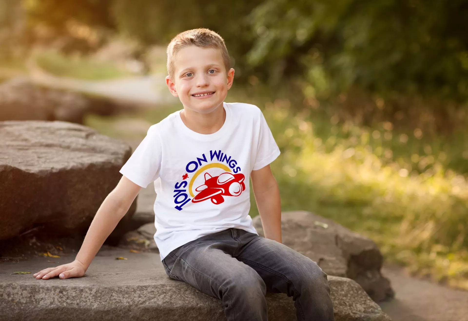 Toys on Wings Logo Design on Tee by Matcha Design Toys on Wings Logo Design on Tee