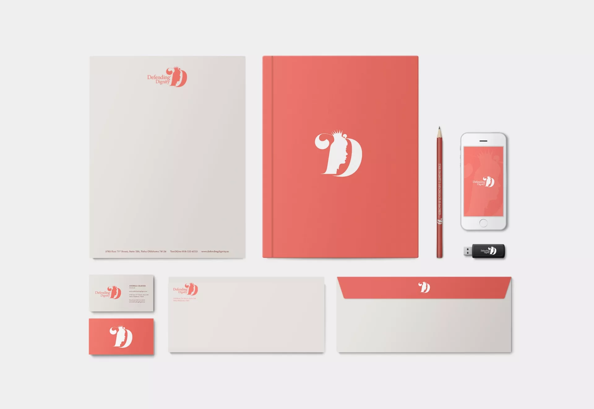 Defending Dignity Logo Design by Matcha Design Defending Dignity Logo Design | Stationary Set