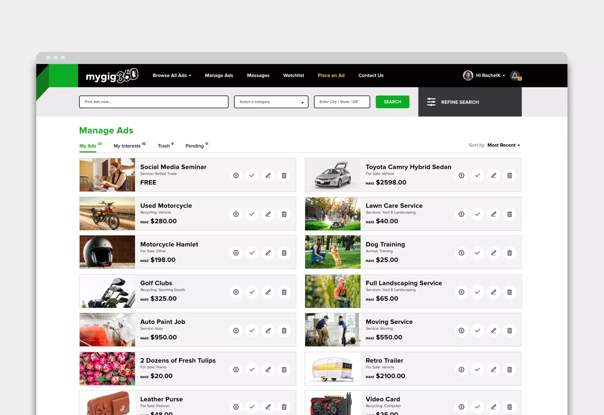 MyGig 360 UX/UI Development by Matcha Design MyGig 360 UX/UI Development