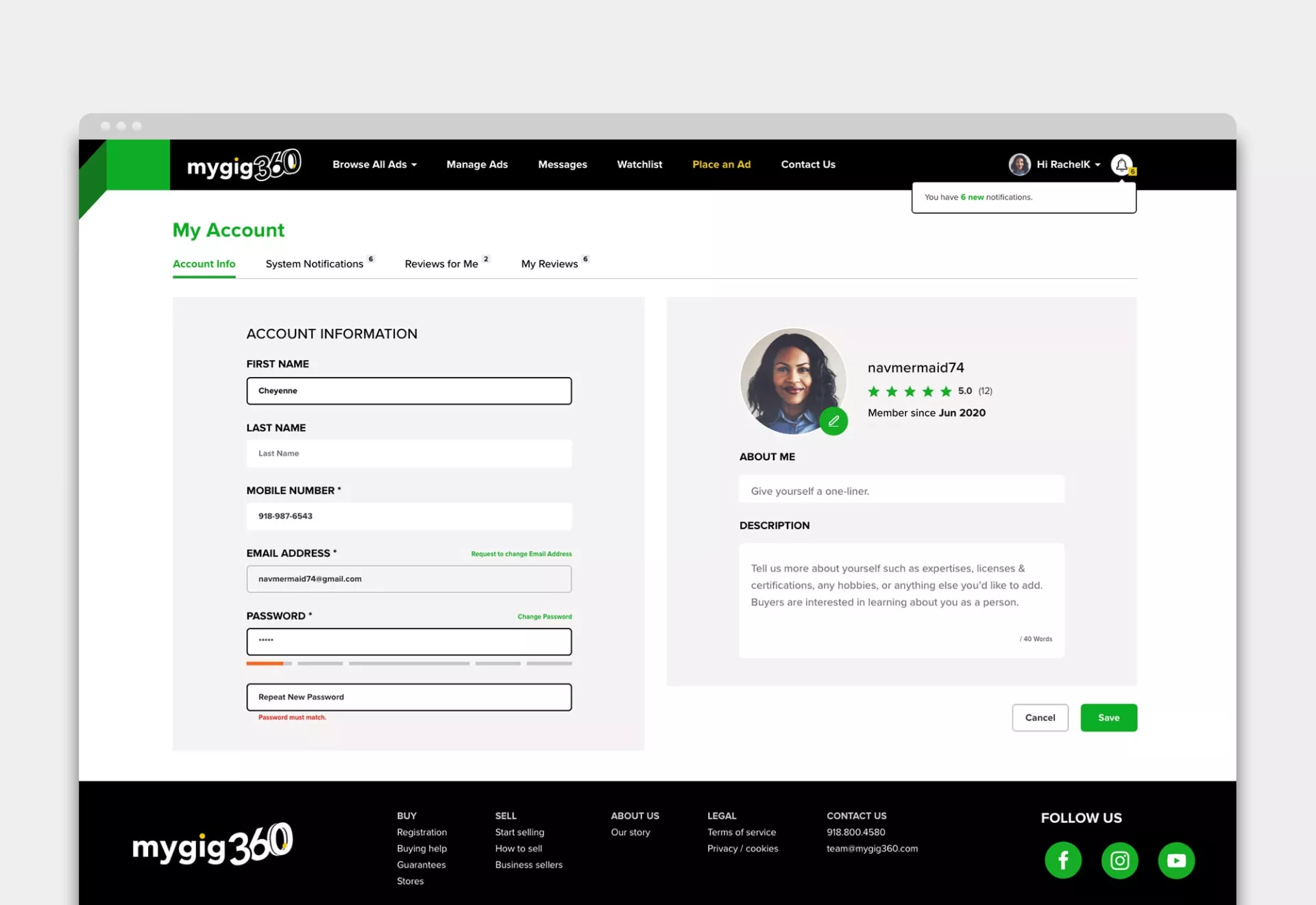 MyGig 360 UX/UI Development by Matcha Design MyGig 360 UX/UI Development