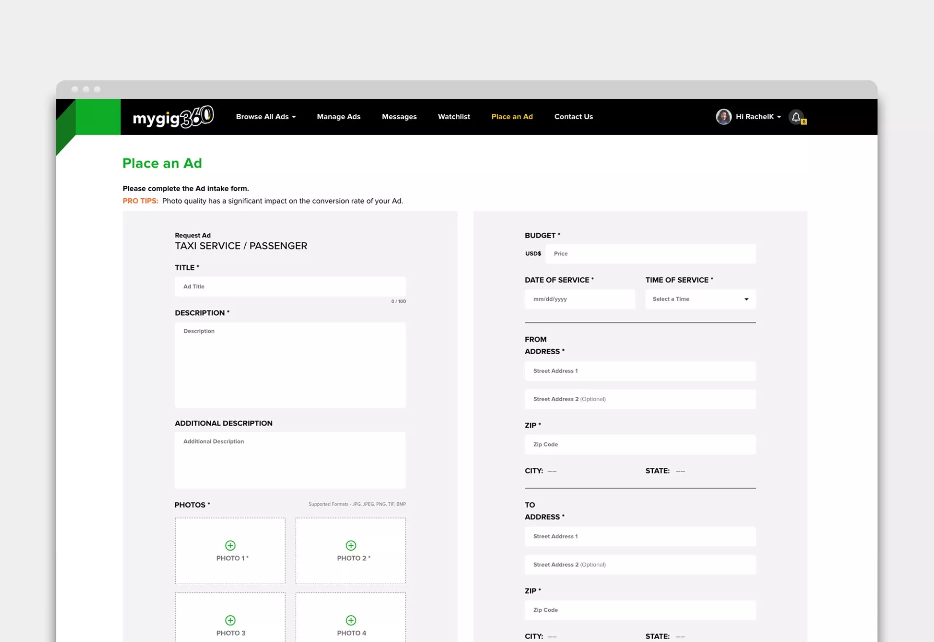 MyGig 360 UX/UI Development by Matcha Design MyGig 360 UX/UI Development