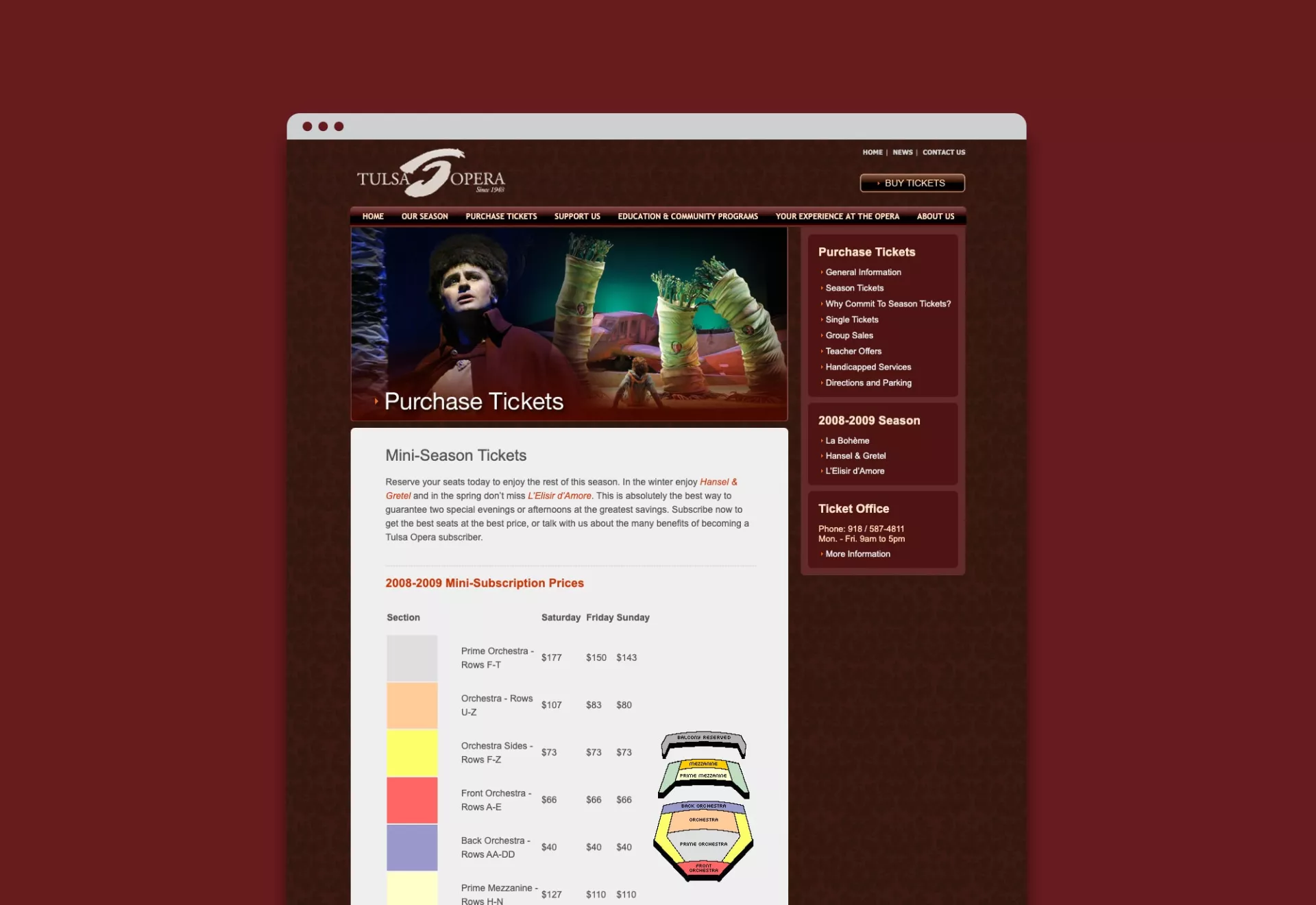Tulsa Opera Website Design & Development by Matcha Design Tulsa Opera Website Design & Development