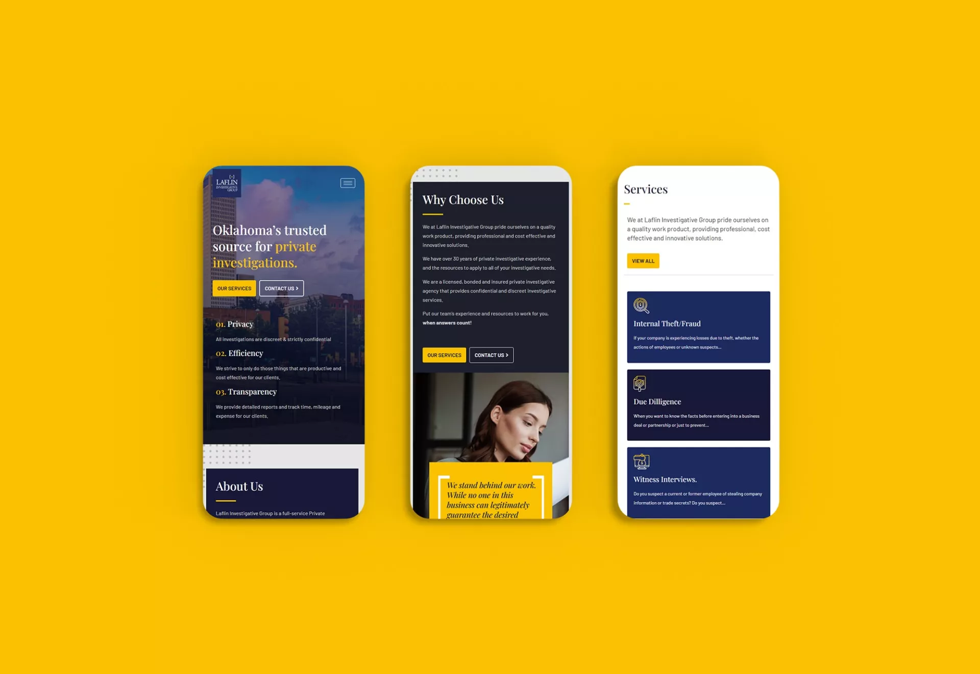 Laflin Investigative Group Website Design by Matcha Design Laflin Investigative Group Website Design by Matcha Design