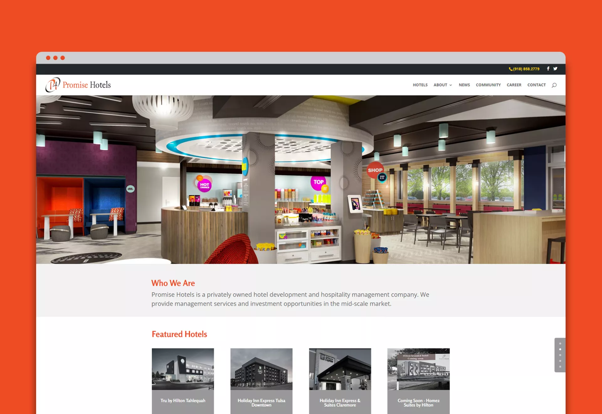Promise-Hotels-Website-Design-Development-1 New Custom Website Design for Non-Profit Scholarship Fund