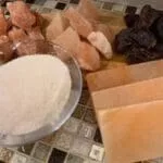 ヒマラヤ岩塩セット(お風呂用、食用、岩塩プレート)
