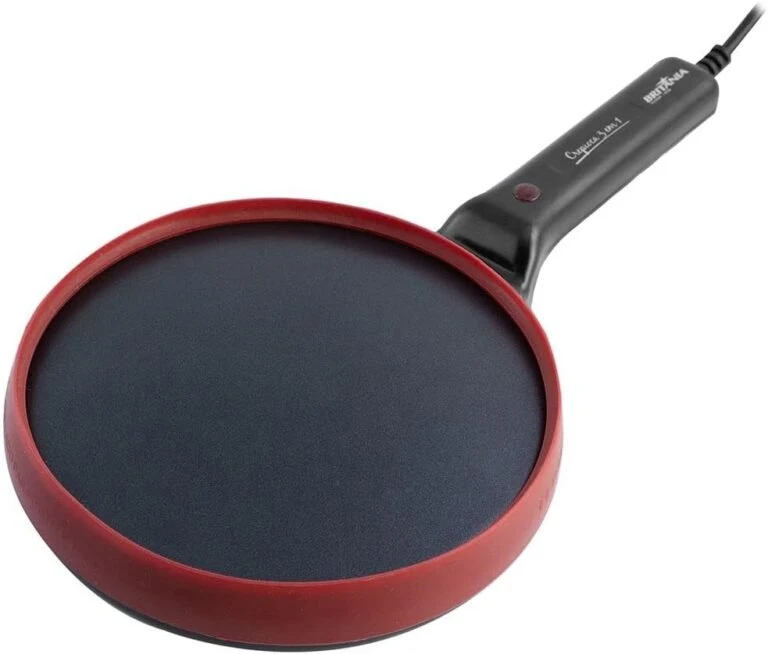 Crepeira Elétrica 3 em 1 para Crepioca e Omelete 110V Preto/Vermelho