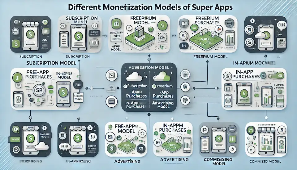Exploring Monetization Models for Super Apps In 2025 1 Different Monetization Models for Super Apps