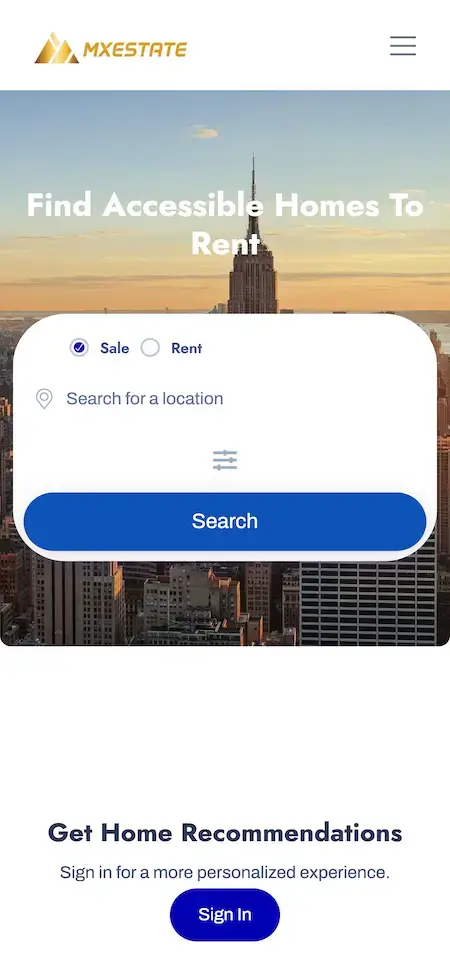 Zillow Clone 15 Search display to find accessible homes to rent -iZillow Clone.