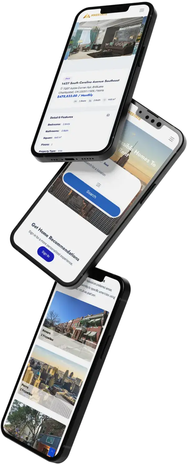 Zillow Clone 8 Zillow Clone App Design Three Mobile Screens Overview.
