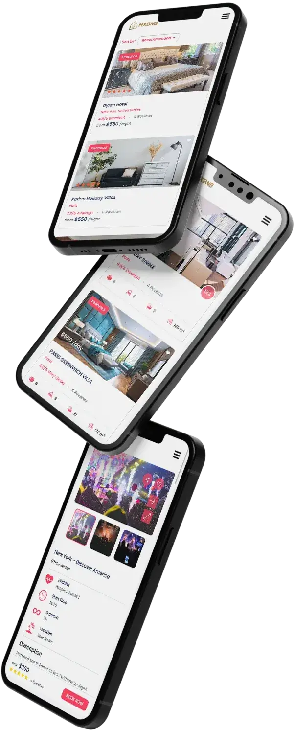 Airbnb Clone 7 Airbnb Clone Triple UI Screen.