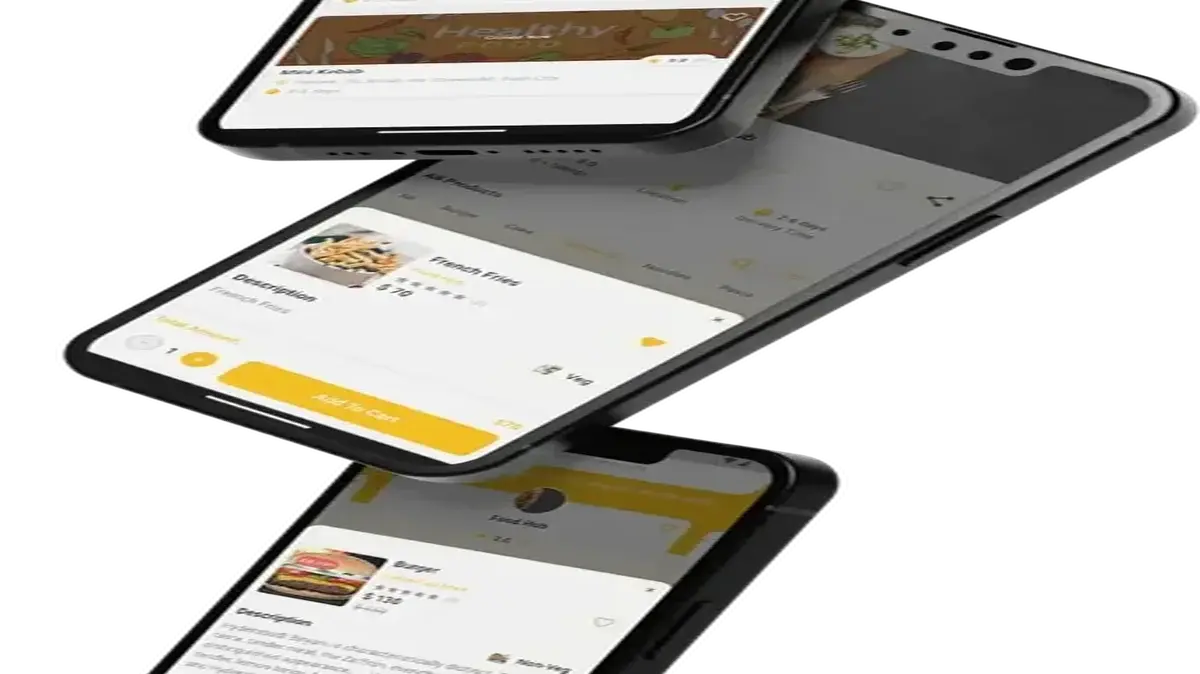 Ubereats Clone 8 UberEats Clone Mobile App Triple Screen View.