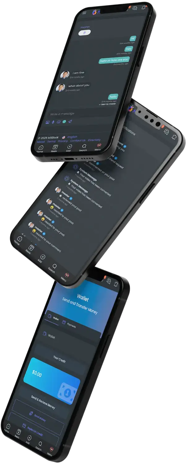 Facebook Clone 8 Facebook Clone App Design Three Mobile Screens Overview