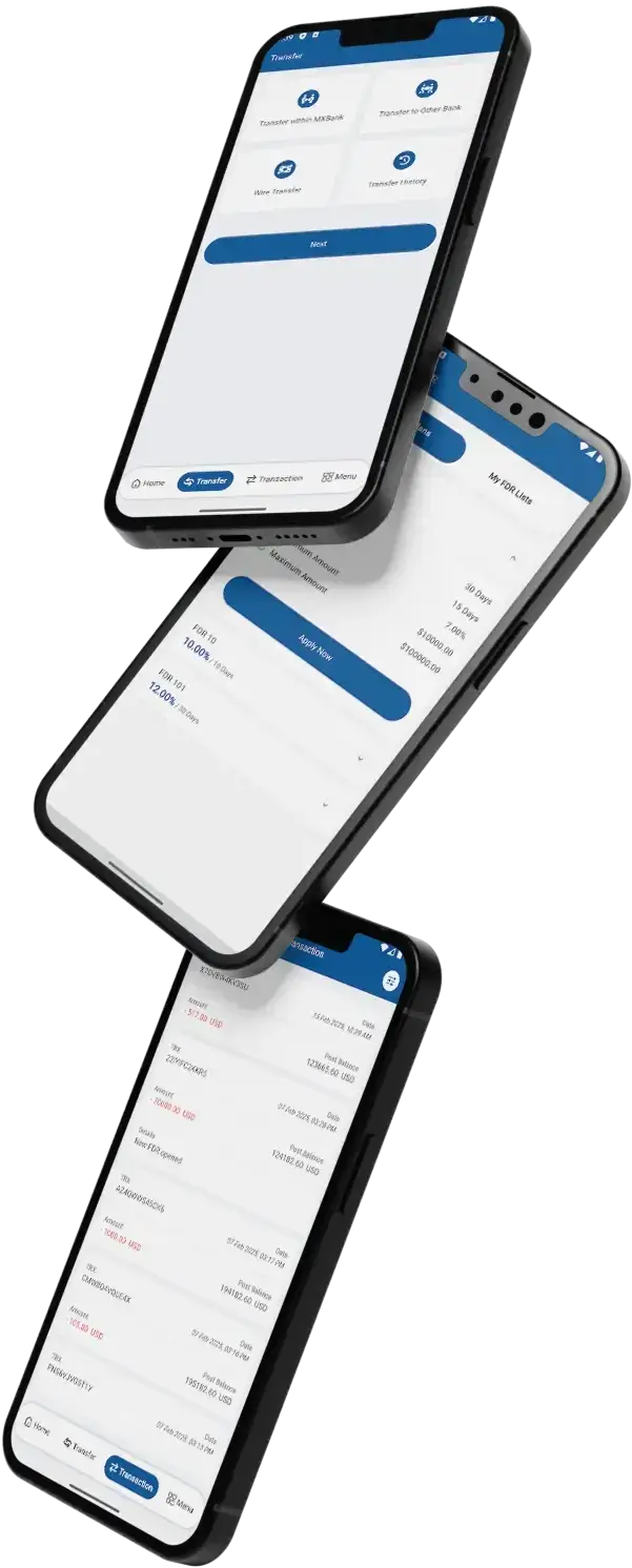 Banking Solution 8 banking solution UI Triple Screen Display
