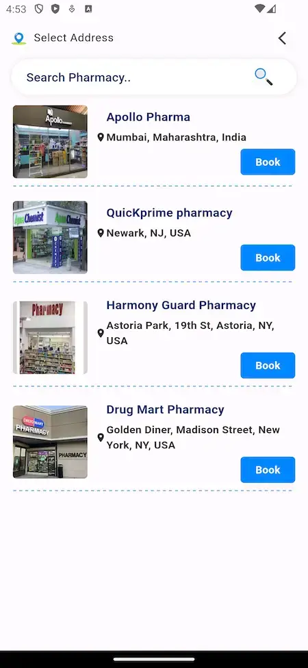 Practo Clone 17 Practo Clone Search pharmacies and book appointments nearby easily.
