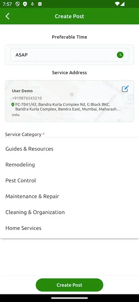 Thumbtack Clone 17 Thumbtack clone post creation page Screen