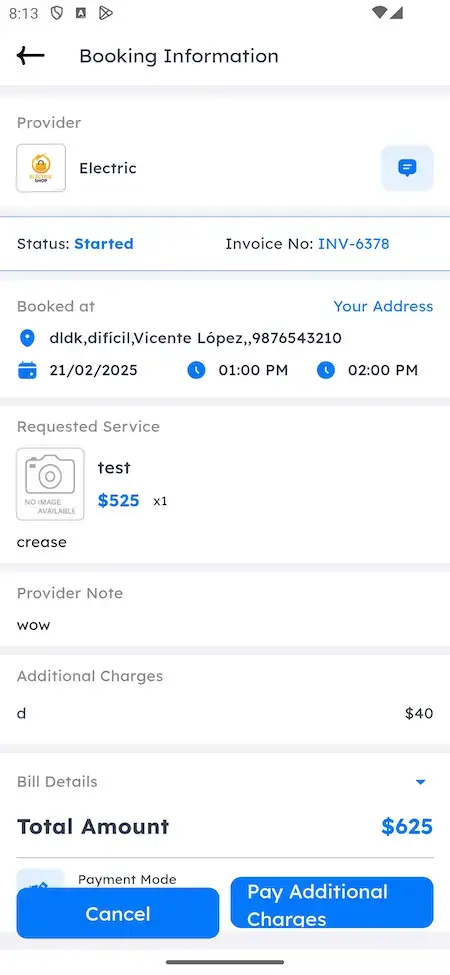 Uber for X 19 Uber for x clone booking information Summary Screen