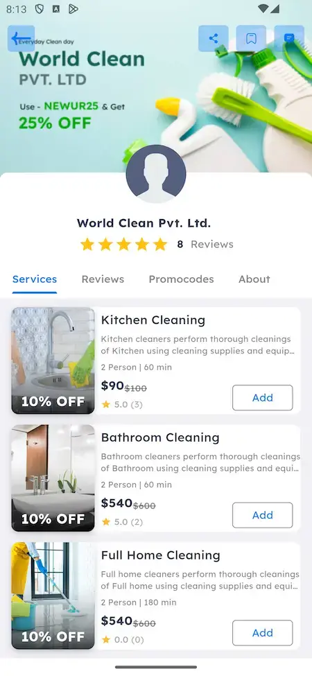 Uber for X 18 Uber for x clone cleaning services Summary Screen