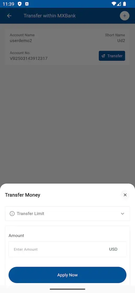 Banking Solution 16 Banking solution App amount transfer Screen