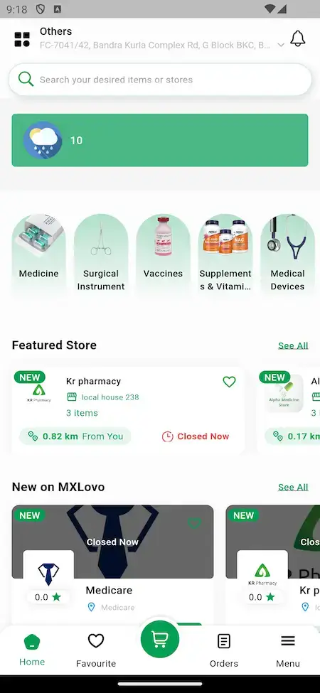 Glovo Clone 19 Featured Stores Screen Glovo Clone Mobile App