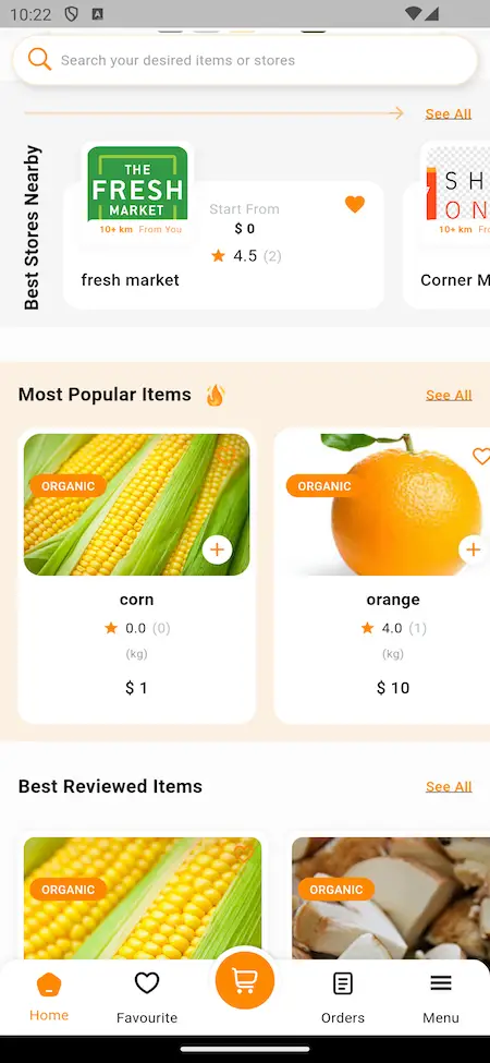 Instacart Clone 13 Instacart Clone Mobile App Home Screen.