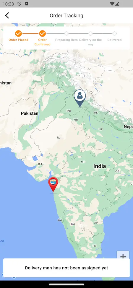 Instacart Clone 17 Instacart Clone Order Tracking Map Screen.
