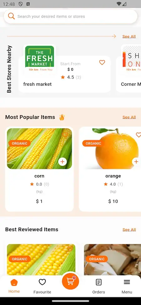 Swiggy Clone 15 Swiggy Clone Mobile App Popular Items Screen.