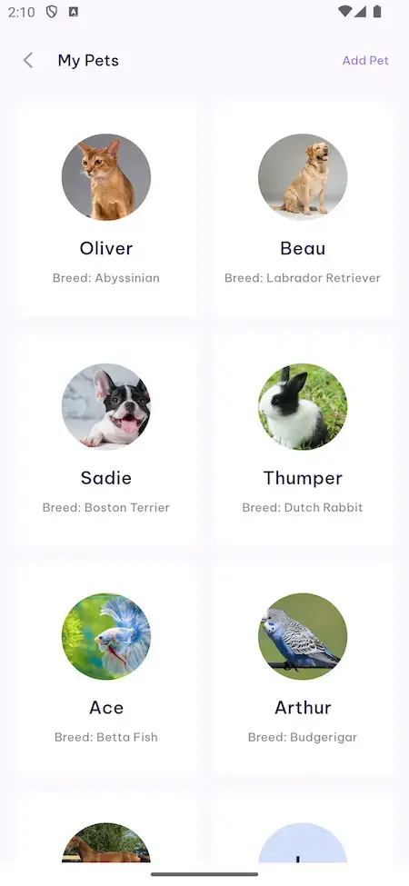 Rover Clone 20 Rover Clone Pet Profile Management Screen