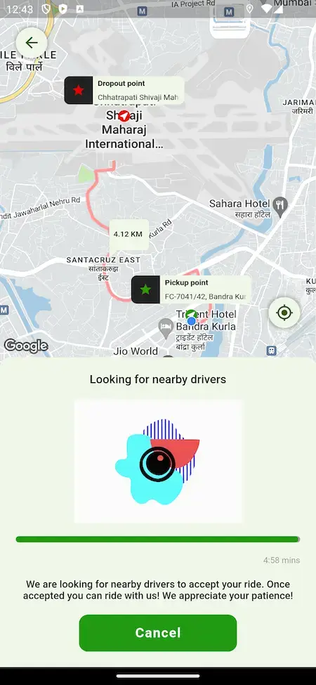 Grab Clone 18 Grab Clone Alternative App Nearby Drivers Screen.