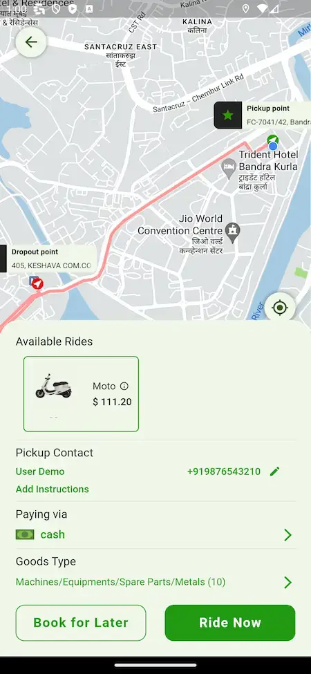 Grab Clone 22 Available Rides Screen Grab Clone Mobile App