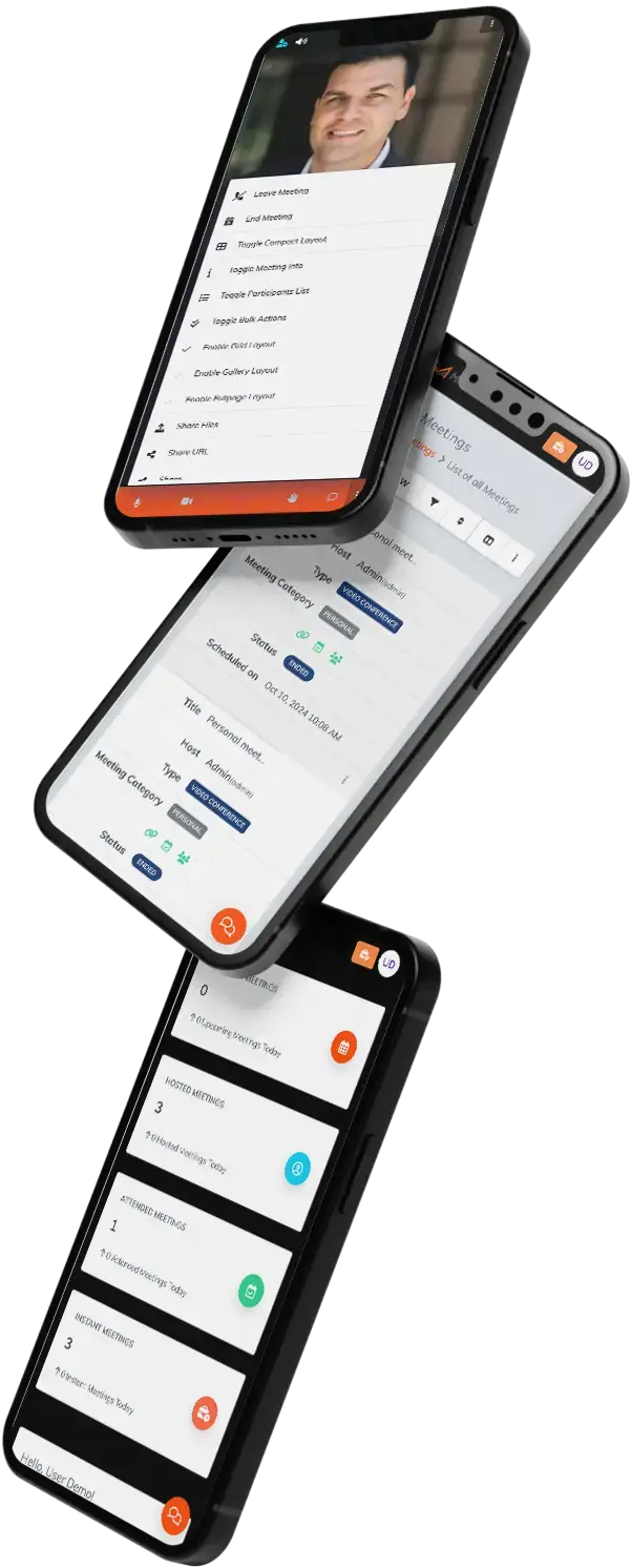 Skype Clone 8 Skype Clone App Three Mobile Screens Preview