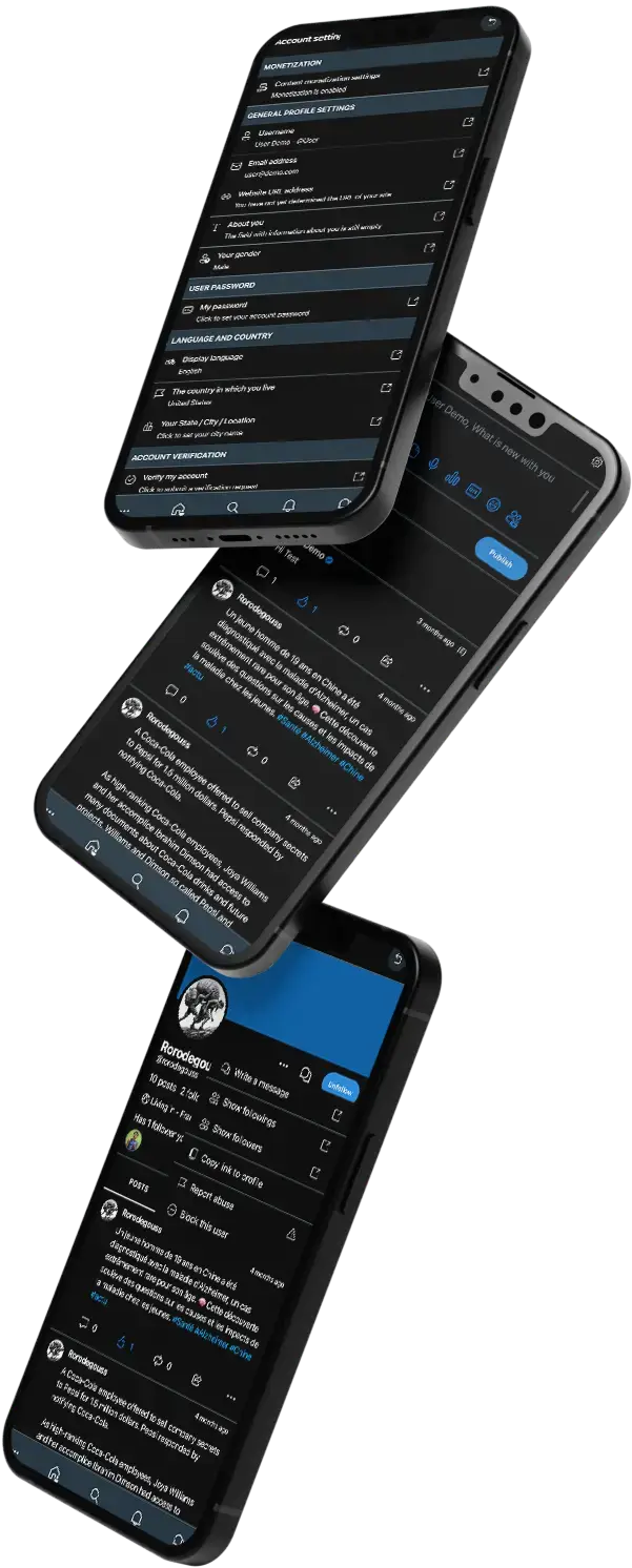 X Clone 11 X Clone App Three Mobile Screens Preview