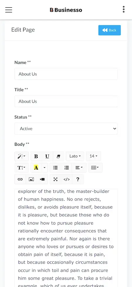 Squarespace Clone 17 Squarespace Clone edit page screen