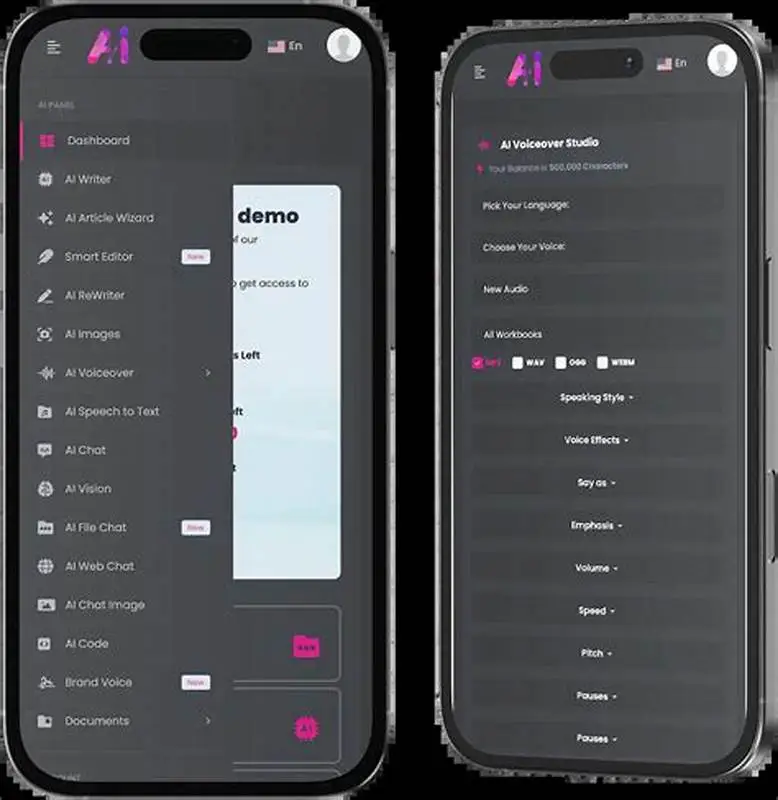 ChatGPT Clone 8 Chatgpt Clone Mobile App Triple View screen.