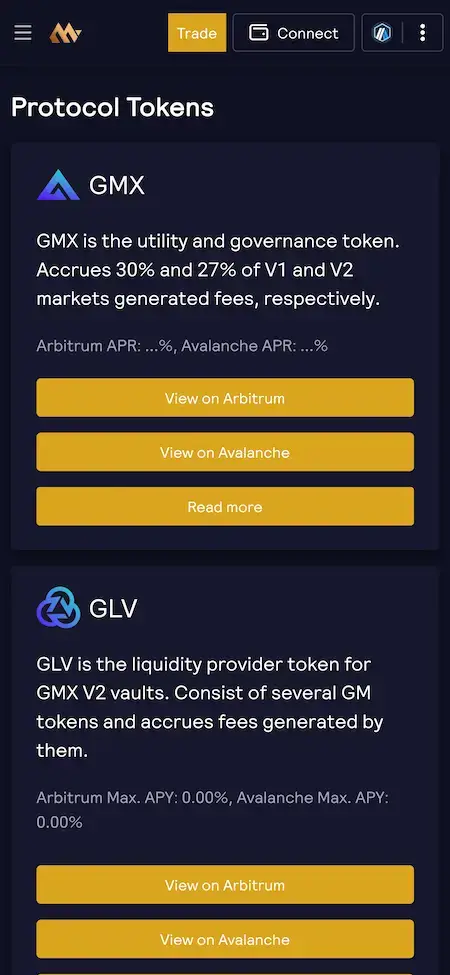 GMX Clone 16 GMX Clone Mobile App Protocol Screen.