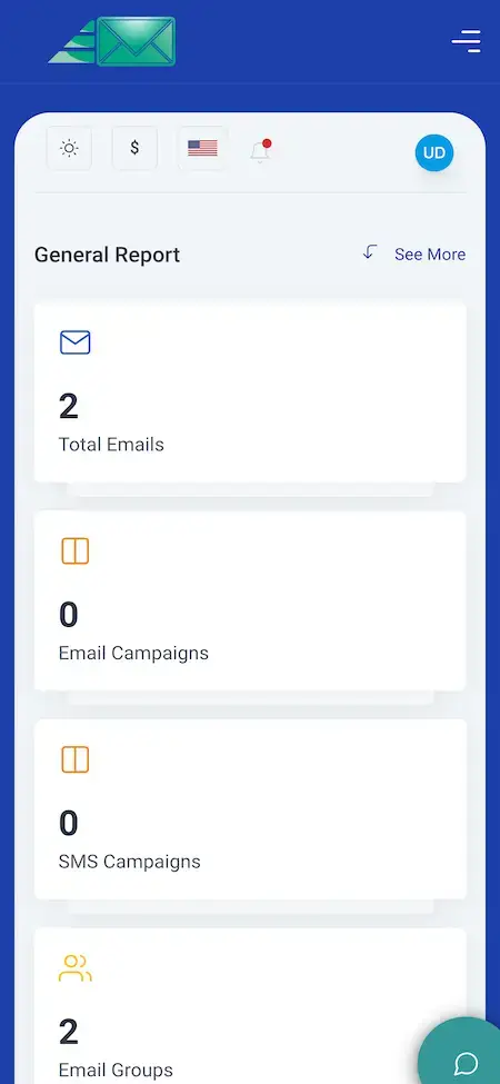 Mailchimp Clone 13 Mailchimp Inspired Mobile App Screen shows general report