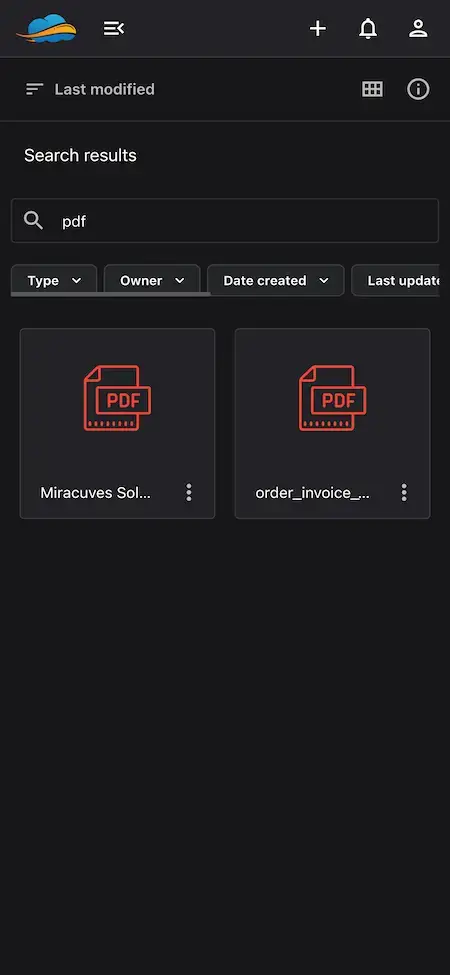 Google Drive Clone 19 google drive Clone Last Modified Files Screen