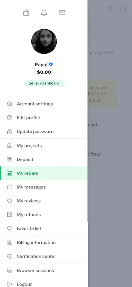 Fiverr Clone 18 Fiverr Clone seller dashboard.