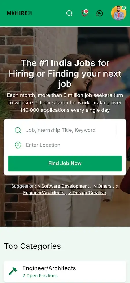 Job Portal 14 Job Portal Mobile App Find Job Now Screen