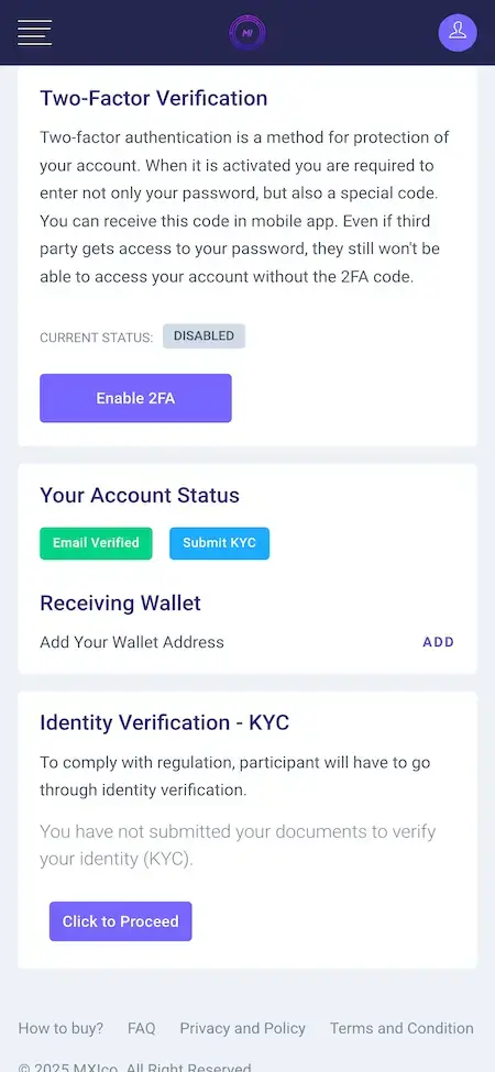 BSCPad Clone 19 BSCPad Clone two factor verification page