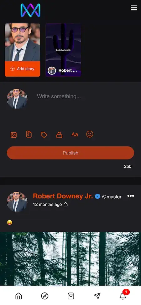 Cameo Clone 16 Cameo Clone Mobile App Write A Post Screen.