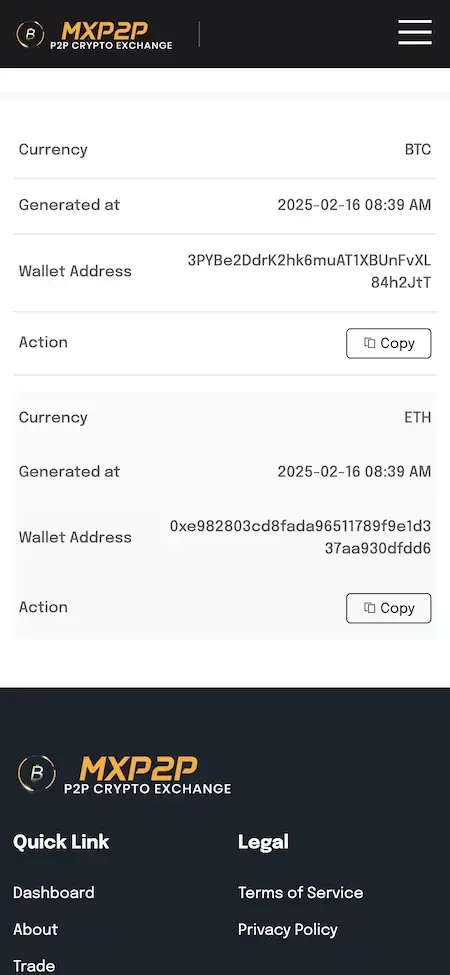 Paxful Clone 14 Crypto Exchange Wallet Screen - Paxful Clone