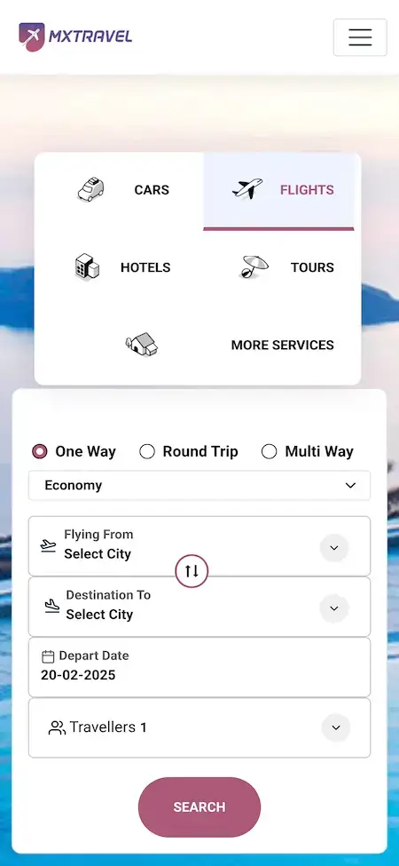 Expedia Clone 16 Travel App UI – Customizable Search for Flights & Hotels