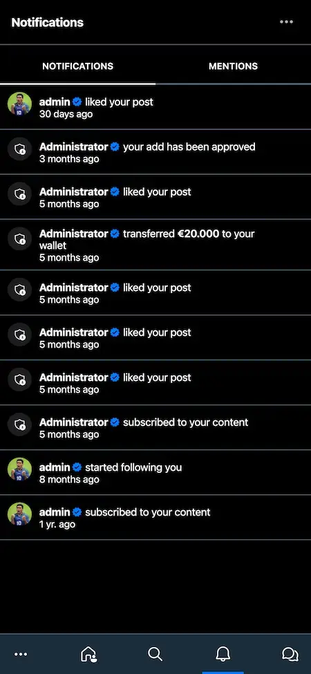 Twitter Clone 21 Twitter Clone Mobile App Notifications Screen