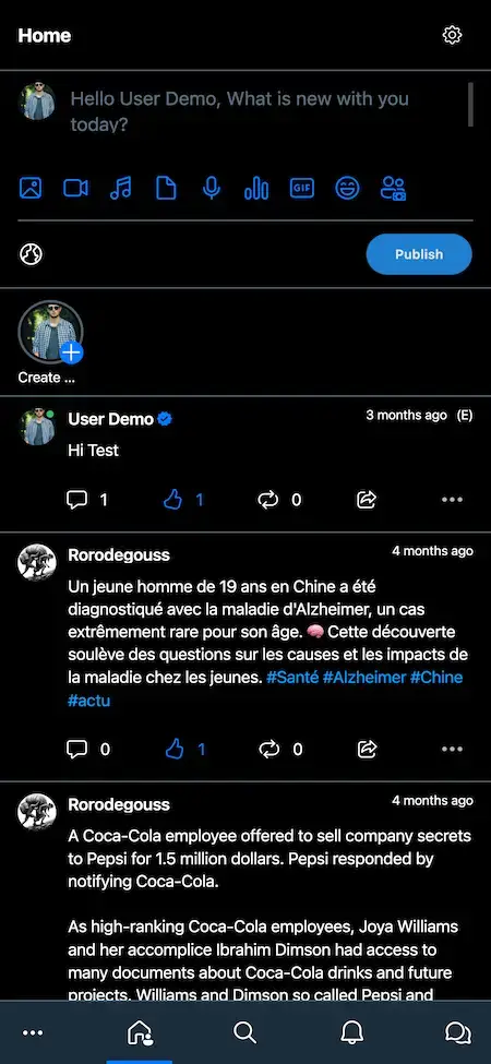 Twitter Clone 15 Twitter Clone Mobile App User demo Screen