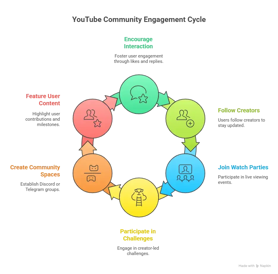 How to Market a Video Sharing and Streaming Platform Successfully After Launch 2 YouTube Community Engagement Cycle