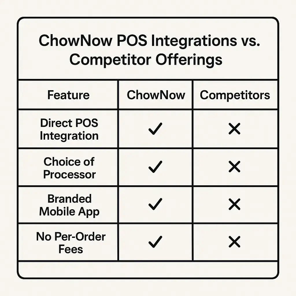 Chownow App Features: A Smart Clone Blueprint 3 POS System Comparison